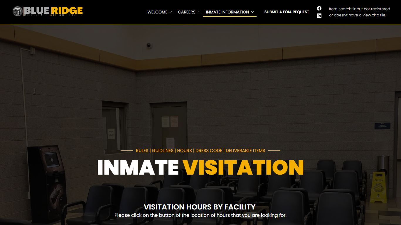 Inmate Visitation – Blue Ridge Regional Jail Authority